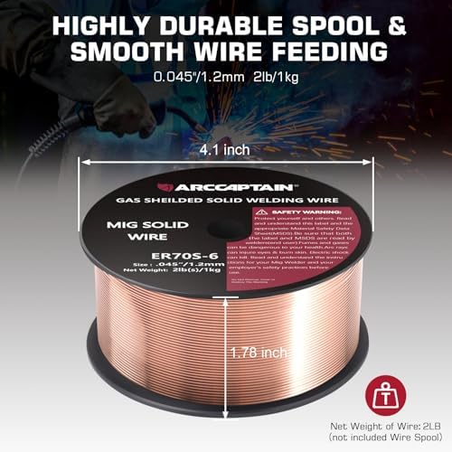 ARCCAPTAIN MIG Welding Wire ER70S-6 .045" 2LB x 1