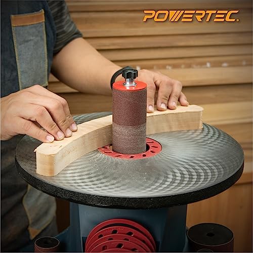 POWERTEC OS1000004 Oscillating Sander Rubber Drum 5-Piece Set for Drill or Drill Press w/ 3/4", 1", 1-1/2", 2", 3"