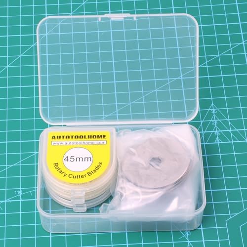 45mm Rotary Cutter Blades 50 Pack Replacement for Fabric & Craft