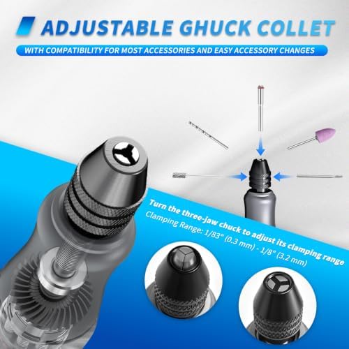 Mini Rotary Tool Kit with Copper Core Motor & 68 Accessories