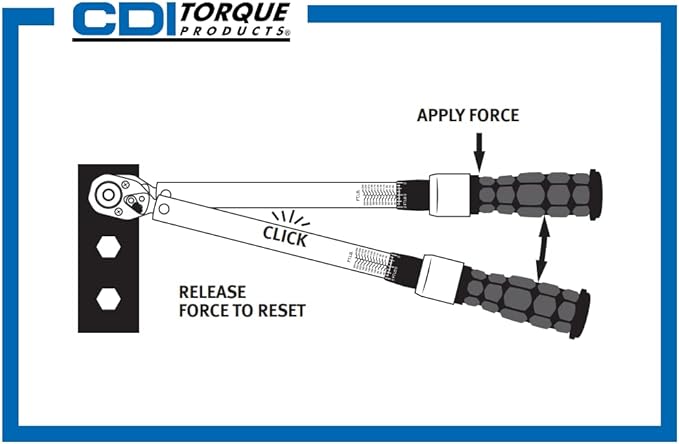 Industrial Brand CDI Torque 2502MRPH 3/8-Inch Drive Adjustable Micrometer Torque Wrench, Torque Range 30 to 250-Inch-Pounds