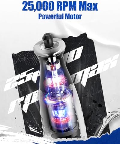 AVID POWER 8V Cordless Rotary Tool 5 Speeds Dog Nail Grinder 4 LED Lights