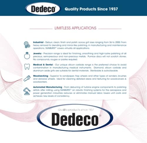 Dedeco Sunburst Radial Bristle Discs - 1/2” (12mm) Dia, Snap On, TC Bristles - Cleaning Buffer Polisher Rotary Tool Accessories, Standard 220 Grit, Red Aluminum Oxide - 30 Piece Per Pack