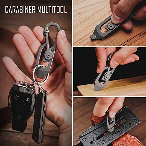 KeyUnity Titanium Carabiner Keychain Multitool Tool