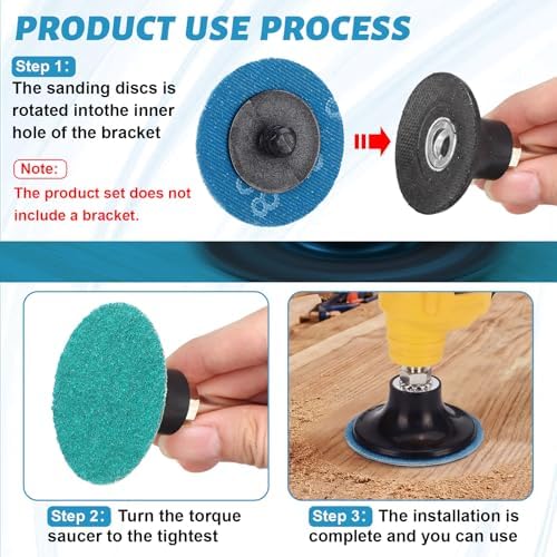 Newwiee 150 Pcs 2 Inch Sanding Discs Green Zirconia Roll Die Grinder Sanding Surface Conditioning Discs for Surface Prep Strip Grind Polish Finish Burr Rust Paint Removal(80 Grit)