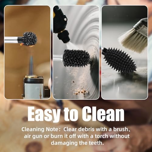 CAELUM Carbide Rotary Burr Set4 Pcs, 1/8" Coarse, for Dremel Rotary Tools