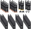 Oscillating Saw Blades, PECHAM 64PCS Professional Universal Titanium Multitool Blades for Wood Plastics Metal Quick Release Multi Tool Kits Fit Rockwell Ridgid Ryobi Milwaukee Chicago