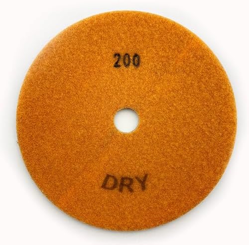 7" Pro Series Dry Stone/Concrete Polishing Pads, Turbo Style, 200 Grit