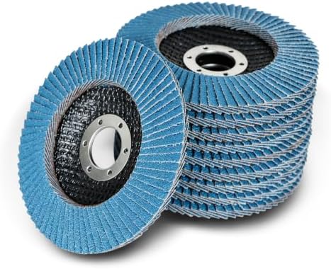 findmall 10 Pack 4-1/2" X 7/8" 40 GRIT Flap Disc Grinding Wheel Sandpaper