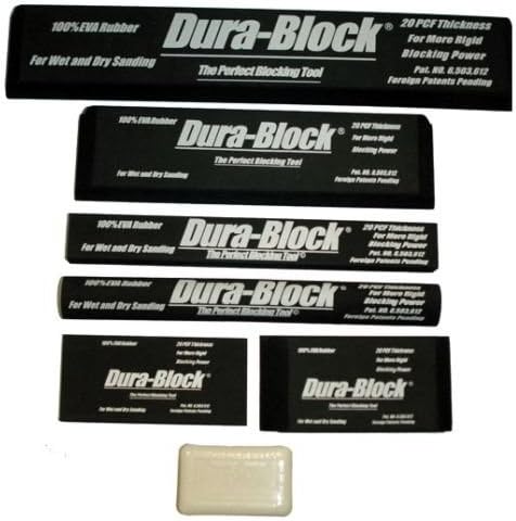 7pc Kit Dura-Block - Hand Sanding Wet Sand Sandpaper Paint AF44L - Part# DBL AF44L