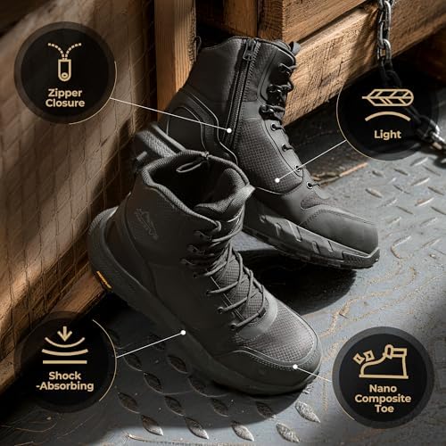 NORTIV 8 Men's Composite Toe Work Boots Lightweight