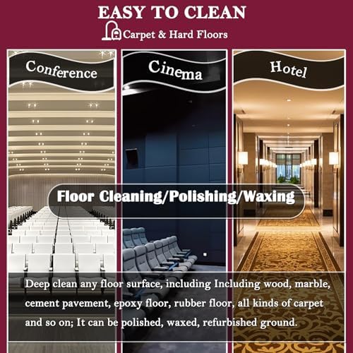 Commercial Industrial Floor Scrubber Polisher 17" Heavy Duty Hardwood Carpet Buffer Machine 1100W Multi-Surface Cleaning Waxing Polishing for Wood, Tile, Epoxy, Marble Floors 110V