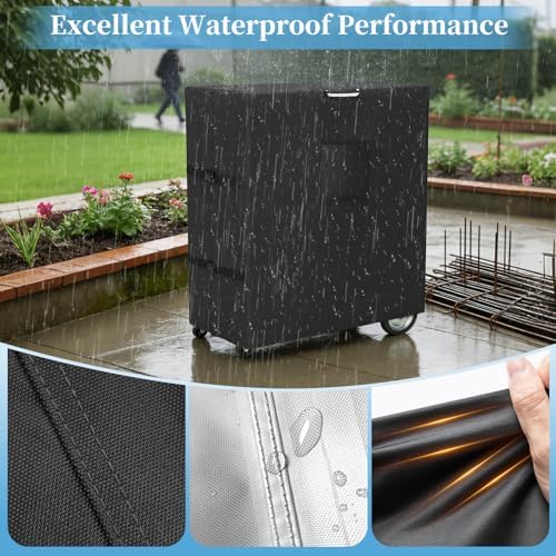COSHNIBI Welding Cart Cover,Heavy Duty 3 Layers Welder Cart Covers,Suitable for Tig Mig Welder Carts & Plasma Cutter Rolling Welding Carts,37" L x 18" W x 47" H(Cover Only)