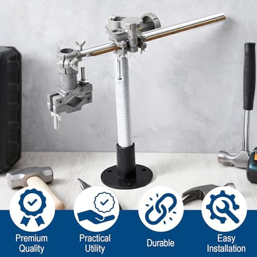 Welding Torch Holder for Welding Positioner Turntable Universal Mig Tig Gun Stand with V Clamp Mount(11.7 x 13.0 Inch)