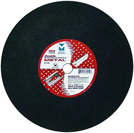 Mercer Industries 602020-14" x 3/32" x 1" Chop Saw Cut-Off Wheels for Metal (10 pack)