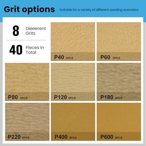 S SATC 16-PCS Hand Sanding Block Set With 40 Sheets Hook And Loop Sandpaper Kit, Interchangeable Assorted Convex & Concave Shapes for Automotive Body, Crafts, Sand Wood Woodworking Furniture