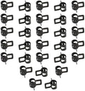 100pcs 0.24" ID Constant Tension Band Hose Clamps, 6mm Spring Band Type Action Hose Clamp Manganese Steel Fuel Line Clamp Low Pressure Air Clip Clamp for Fuel Hose Line Water Pipe Air Tube black