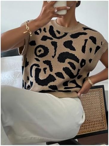 SOLY HUX Women's Short Sleeve Business Casual Sweater