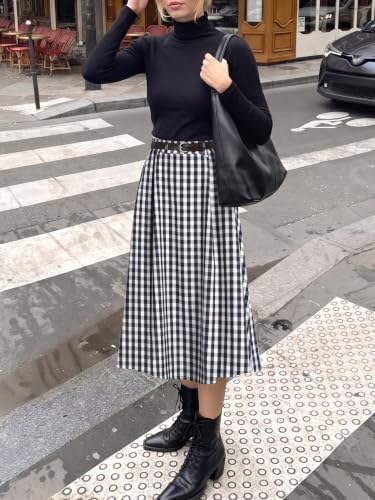 Casly Lamiit A-Line Midi Skirts for Women Business Skirt