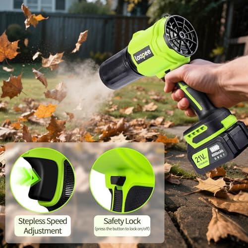Leaf Blower Cordless Handheld Blower with 2x4.0Ah Batteries and Charger