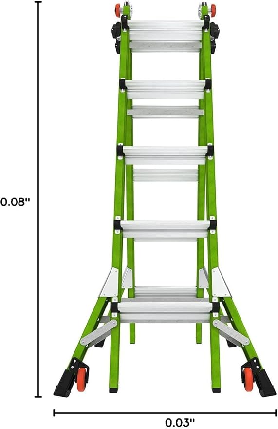 Little Giant Ladder Systems Dark Horse 2.0, M22, 22ft, Multi-Position Ladder, Fiberglass, Type 1A, 300 lbs Weight Rating, (16122-001)