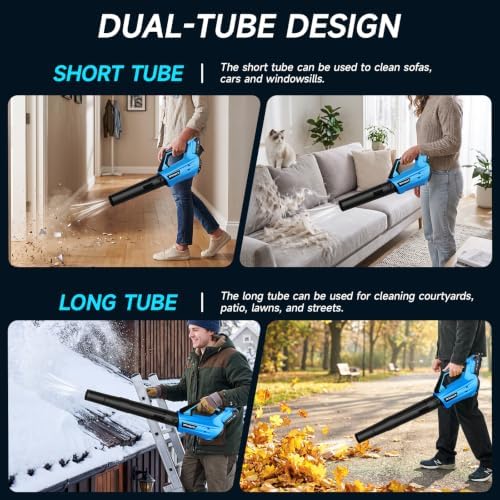Leaf Blower Cordless, Leaf Blower with Battery and Charger, Lawn & Patio