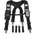 MELOTOUGH Magnetic Tool Belt Suspenders with Magnetic WristBand for Work Belt Padded Suspenders Constrcution