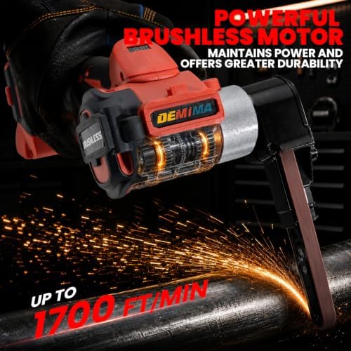 Cordless Belt Sander, Brushless Motor, for Milwaukee 18V Battery(Tool Only)
