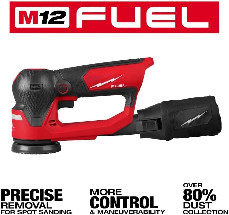 New 2535-20 Power Brushless Random Orbital Detail Sander for Milwaukee M12 FUEL 12V 3" Cordless Random Orbital Detail Sander - Bare Tool