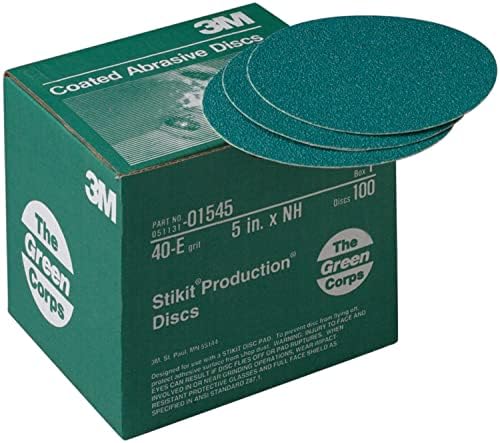 3M Green Corps Stikit Production Disc, 01545, 5 in, 40+ Grade