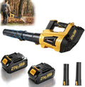 Leaf Blower Cordless - Cordless Handheld Leaf Blower with 21V 2 Rechargeable Batteries, Lightweight Electric Blower for Lawn, Yard, Garden, Patio, Leaves, Dust, Snow Cleaning, 750 CFM 260 MPH