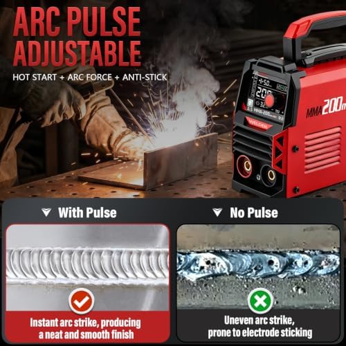 110V Welder Machine with Pulse, 20-200A 2-IN-1 STICK/TIG