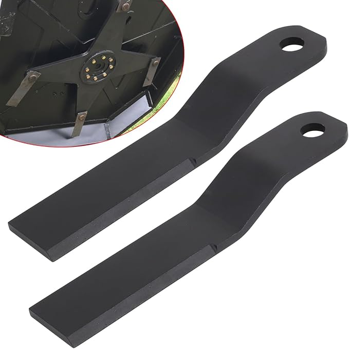 MOTOQUEEN Replacement Blades for Wolverine BC-13-72W Brush Cutter, Heavy Duty NM400 Steel Brush Hog Blades for Skid Steer Mowers, 2 Pack, 14-1/2" x 2-3/4" x 3/8", 1" Mounting Hole