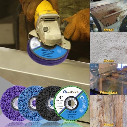 Oleitodh 20 Pack Strip Discs 4 Inch Paint Removal Rust Removal Wheels
