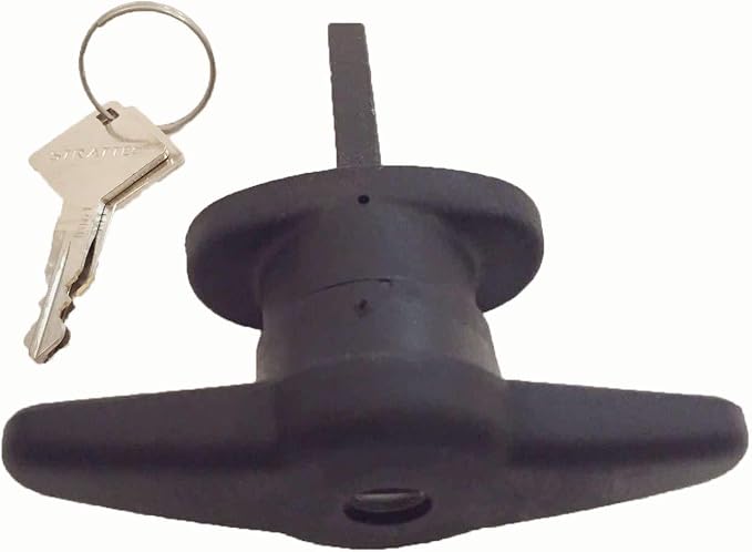 Gordon Glass Co. A.R.E. QLT T-Handle - Clockwise Rotation | T-Handle for are Pickup Truck Camper Shell Door with 2 Keys