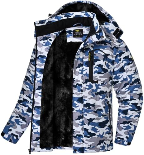 QPNGRP Mens Waterproof Ski Snowboard Jacket Winter Windproof Snow Coat