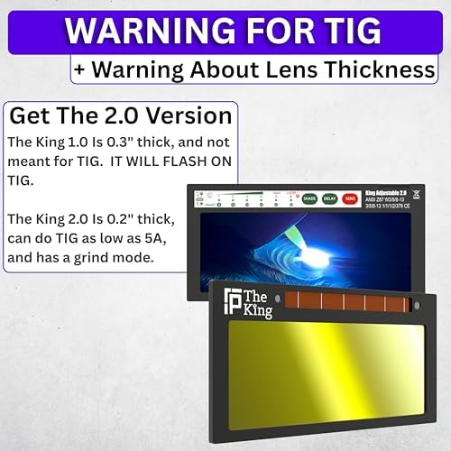 The King 1.0 | Shade 5-13 Adjustable Gold Auto Darkening Welding Lens