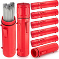 Zonon 8 Pcs Welding Rod Holder Stick Welding Electrode Rod Storage Tube 14 Inch Rod Storage Container Airproof Welding Rod Holder Waterproof Storage Canister for Welding Rod(Red)