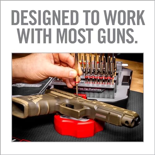 Real Avid Brass Punch Set & Hammer + Non-Slip Magnetic Bench Block | 7 Premium Brass Pin Punches & 3 Steel Punches, 4 Interchangeable Hammer Heads - Brass Steel Rubber & Nylon + Universal Bench Block