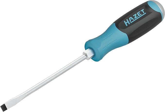 Hazet 811S/5 Slotted and Phillips Screwdriver Set with 3K Handles and Striking Caps, 5 Pieces
