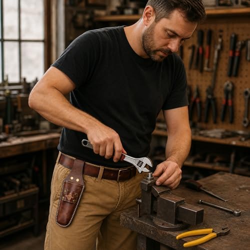 2-in-1 Hand Tool Sheath Wrench Holster Slot Plier Pouch Organizer for Belt