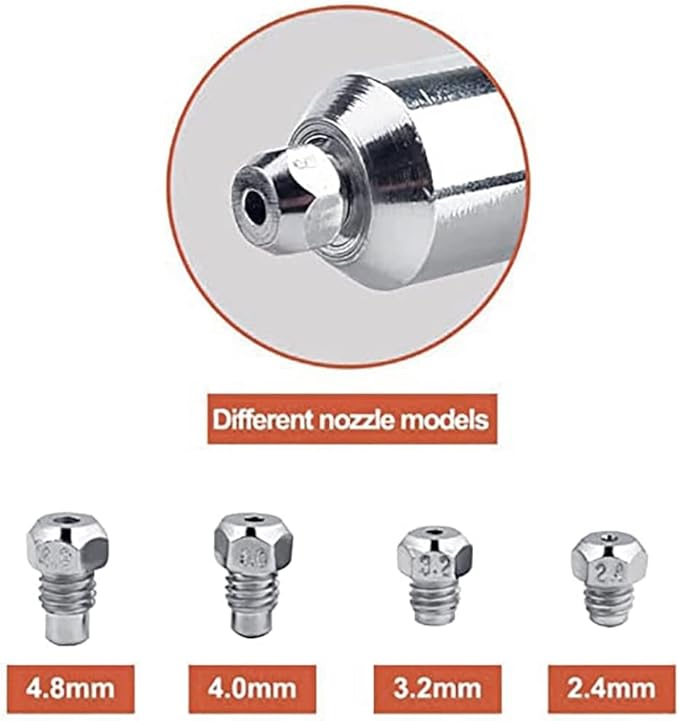 Rivet Gun Adapter Kit,Electric Power Drill Rivet Attachment,Easy Processing for Pop Riveting Work,with 4 Rivet Heads 2.4mm 3.2mm 4.0mm 4.8mm