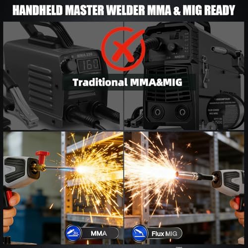 2 in 1 MIG and Stick Welder 250A Portable Handheld- Farm Auto Repair Home