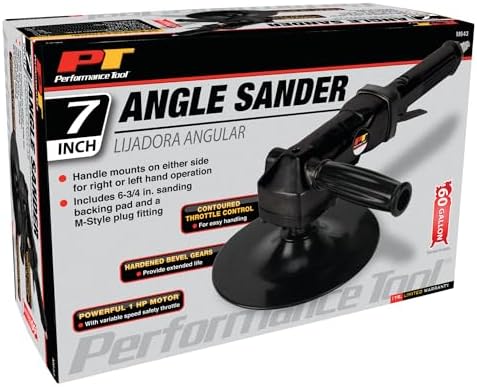Performance Tool M643 7 in. Pneumatic Horizontal Angle Sander