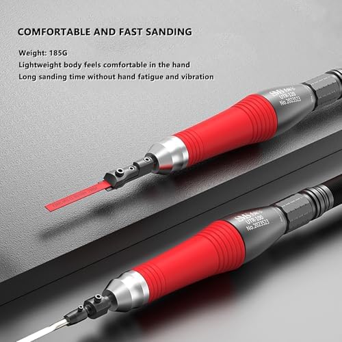 Reciprocating sander, pneumatic sanding pen, 35,000 RPM/MIN, adjustable mini pen-shaped sanding tool for efficient sanding and polishing of surfaces, small sanding and polishing(0.7mm stroke)