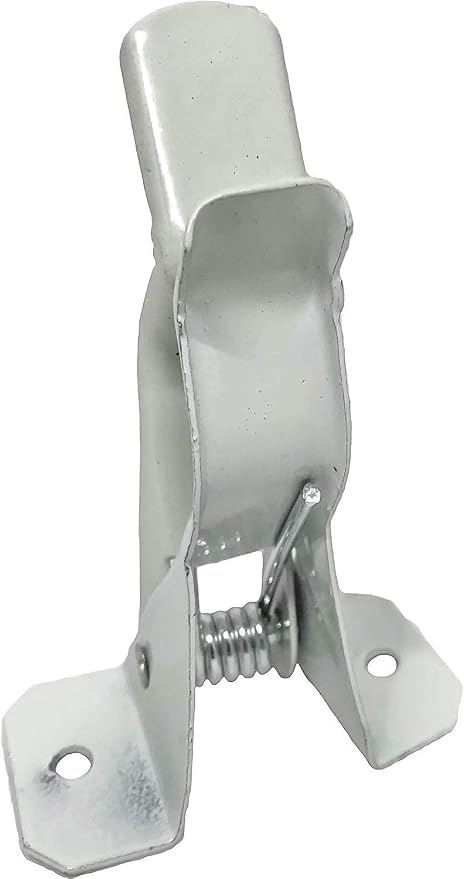 Black Duck Brand White Spring Grip Clamps, Mop and Broom Clamp Holder for Shovel, Rake, Broom, Mop, Etc. (4, Jumbo)