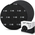 Lounsweer 12Pcs 17" Sanding Screen Disc Mesh Floor Sanding Screen, 80 Grit