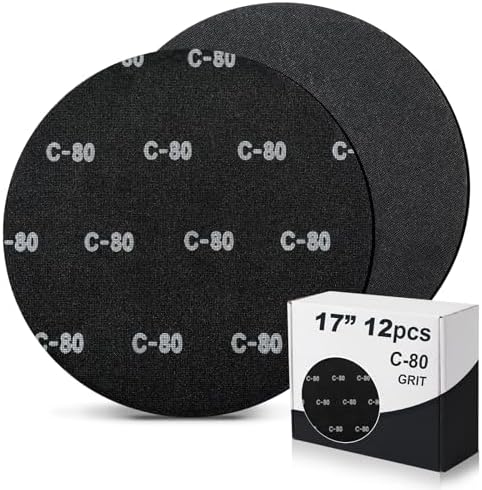 Lounsweer 12Pcs 17" Sanding Screen Disc Mesh Floor Sanding Screen, 80 Grit
