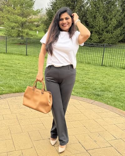 Stelle Women’s 30 Inch Straight Leg Work Pants Stretch Business Casual