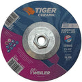 Weiler 58310 6 Inch Cutting Wheel, Tiger Ceramic Stainless Steel Superior Life & Cut Contaminant Free Max Performance Cutting, .045" CER60S Type 27 5/8"-11 Hub, Pack of 10